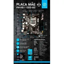 Placa Mãe Gamer Pm-h61-1000-me Socket Lga 1155 Com M.2 Nvme Foto mini 2