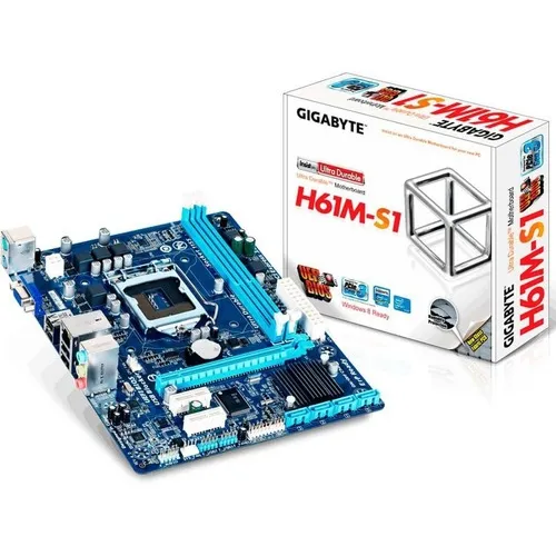 Placa Mãe Gigabyte Ga-h61m-s, Lga 1155 - Ddr3  Chipset Intel Foto 1