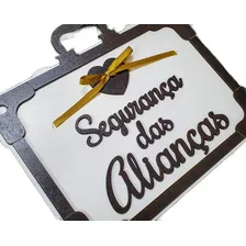 Placa Para Pagens Segurança Das Alianças Mdf Formato Maleta Foto mini  2