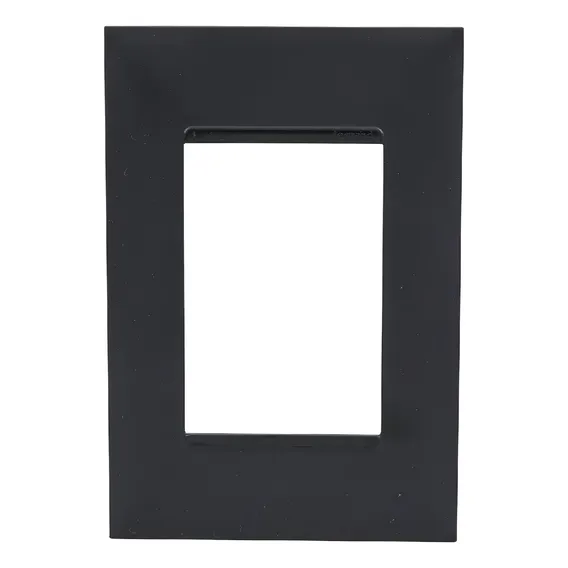 Placa Pial Plus + Preta 4x2 3 Módulos Cor Preto Foto 1