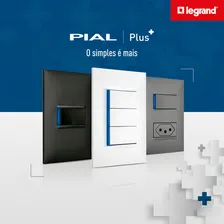 Placa Pial Plus + Preta 4x2 3 Módulos Cor Preto Foto mini 4
