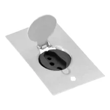 Placa Piso 4x2 AlumÃnio + Tomada 20a Foto mini 3