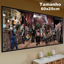 Placa Poster Painel Quadro Pub Bar Rock Lendas 60x25cm Foto mini 1