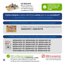 Placa PotĂȘncia Lavadora Electrolux 12kg Lt12b - A99035101 127/220V Foto mini 2