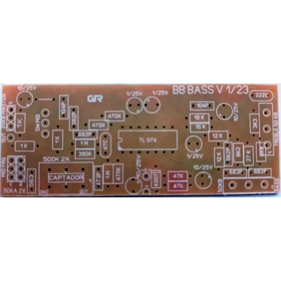 Placa Pré Para Baixo Bb Bass Montada Sem Potenciometro 9VOLTS Foto 1