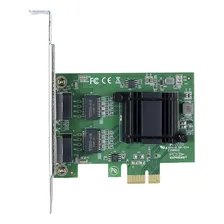Placa Rede Dual Port 10/100/1000 Pci-e Suporte Low Profile Foto mini 3