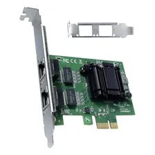 Placa Rede Dual Port 10/100/1000 Pci-e Suporte Low Profile Foto mini 1