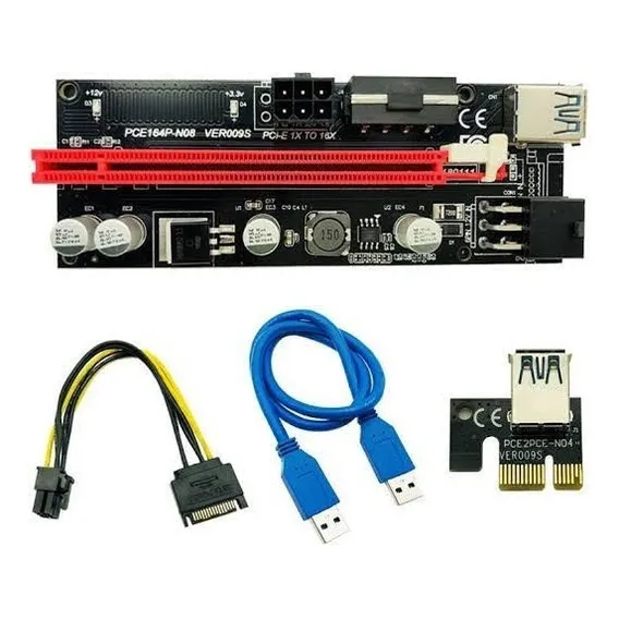 Placa Riser Ver 009s Pci-e Cabo Usb 3.0 Extensor Cor Riser 009s Foto 1