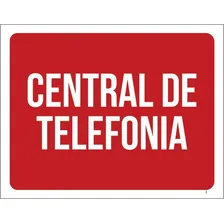 Placa Sinalização Central De Telefonia 18x23 Foto mini 1