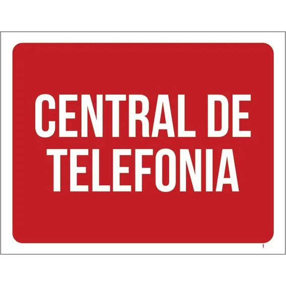 Placa Sinalização Central De Telefonia 18x23 Foto 1