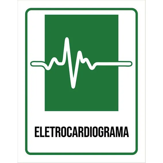 Placa Sinalização Hospitalar Eletrocardiograma 18x23 Foto 1