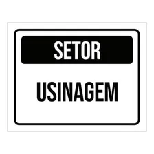 Placa Sinalização - Setor Usinagem 27x35 Foto mini 1