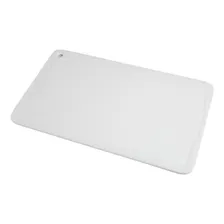 Placa Tabua De Corte Carne Churrasco Higiênica Polietileno Cor Branco Retangular Foto  mini 1