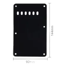 Placa Traseira Preto Brilhante 3 Camadas Padrao Stratocaster Foto mini 4