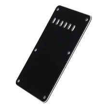 Placa Traseira Preto Brilhante 3 Camadas Padrao Stratocaster Foto  mini 1