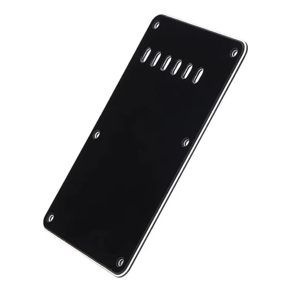 Placa Traseira Preto Brilhante 3 Camadas Padrao Stratocaster Foto 1