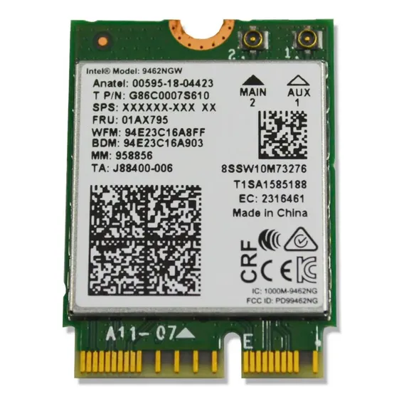Placa Wireless Intel Dual Band 5ghz Bluetooth 5.0 01ax795 Foto 1