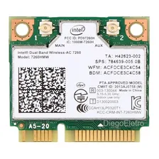 Placa Wireless Intel Dual Band Wireless-ac 7260 867mbps Sp Foto  mini 1
