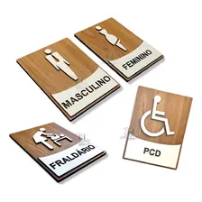 Placas Para Banheiro Wc Mdf Decorativa 3mm + Pcd E Fraldário Foto  mini 1