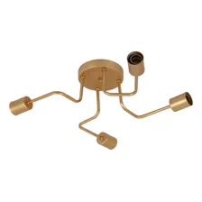 Plafon 4 Lmpadas Dourado Armes Auremar Foto mini 1