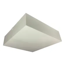Plafon AcrÃlico Sobrepor 30x30 Cm Quadrado 3x E27 Luminária Estrutura Branco Foto mini 1
