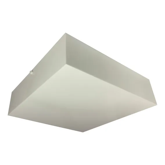 Plafon AcrÃlico Sobrepor 30x30 Cm Quadrado 3x E27 Luminária Estrutura Branco Foto 1