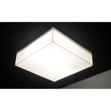 Plafon Acrílico Sobrepor Luminária 40x40 Liso Branco Foto mini  3