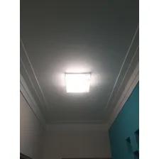 Plafon Acrílico Sobrepor Luminária 40x40 Liso Branco Foto mini 4
