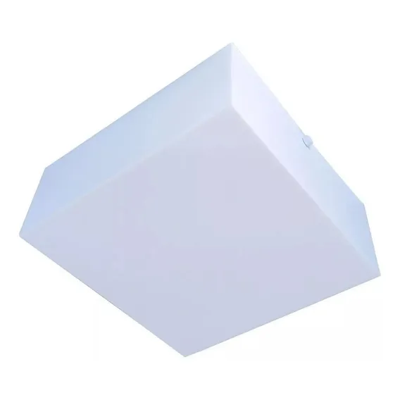 Plafon Acrílico Sobrepor Luminária 40x40 Liso Branco Foto 1