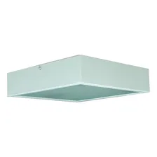 Plafon Branco Vidro Quadrado Sobrepor 25x25 110v/220v (bivolt) Foto  mini 1