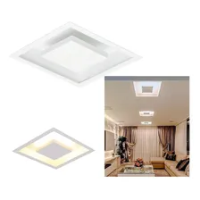 Plafon Embutido Moderno Luz Indireta 45x45 E27 Estrutura Branco 110V/220V Foto mini 1