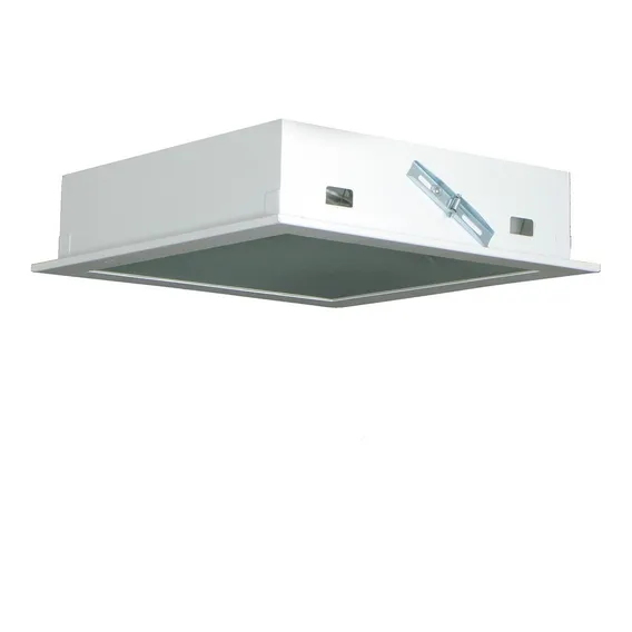 Plafon Embutir Com Vidro Interno Quadrado 30x30 Estrutura Branco 110v/220v (bivolt) Foto 1