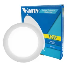 Plafon Led 12w Redondo Bivolt Luz Branca Teto Forro Vany Foto mini 2