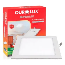 Plafon Led De Embutir Quadrado 24w Bivolt 6400k Luz Branca Foto mini 1