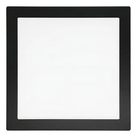 Plafon Led Embutido Quadrado 18w Borda Preta Foto 1