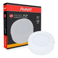Plafon Led Redondo Painel Sobrepor 6w Avant Cor Branco Quente Foto mini 2