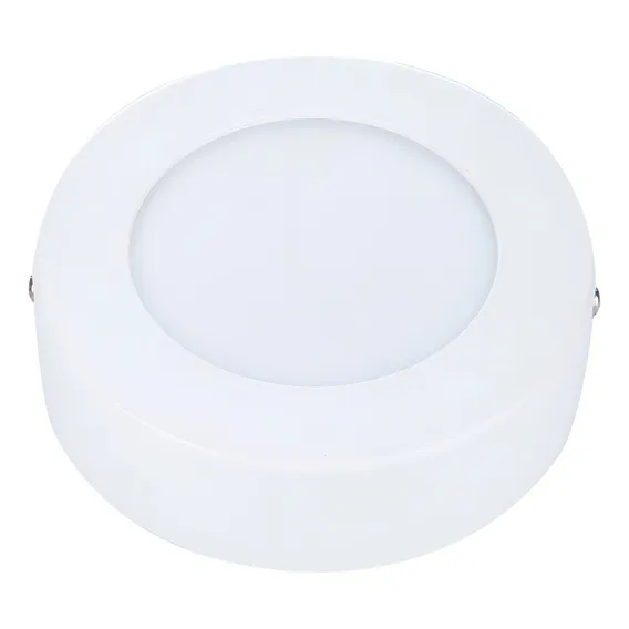 Plafon Led Redondo Painel Sobrepor 6w Avant Cor Branco Quente Foto 1