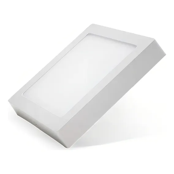 Plafon Led Sobrepor Quadrado 18w 6500k Opus Led Cor Branco Foto 1