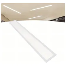 Plafon Luminária Led Retangular 124x15cm Embutir 36w 6500k Foto mini 1