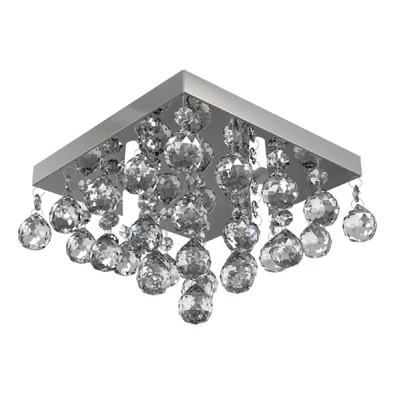 Plafon Lustre De Cristal 21cm Hall Entrada Sacada Foto 1