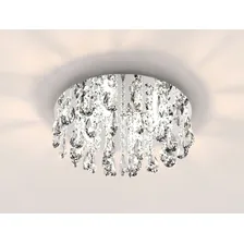 Plafon Lustre De Cristal 30cm Sala Hall Quarto Corredor 311 Cor Cromado 110V/220V Foto mini  2