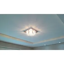 Plafon Lustre De Cristal 30cm Sala Hall Quarto Corredor 960 Cor Inox espelhado 110V/220V Foto mini  3