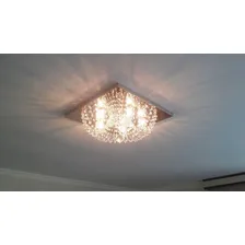Plafon Lustre De Cristal 30cm Sala Hall Quarto Corredor 960 Cor Inox espelhado 110V/220V Foto mini 4