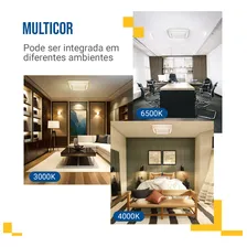 Plafon Lustre Led Cristal Duplo Quadrado Luminaria Sobrepor Cor multicolor Foto mini 4