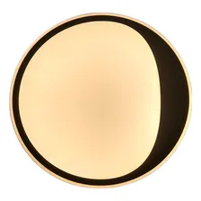 Plafon Moderno Led 3d 50cm Preto Sala Quarto Corredor Hall Foto mini 2