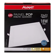 Plafon Painel Luminaria Led 18w Embutir 4000k Kit 12 Peças Foto mini 1