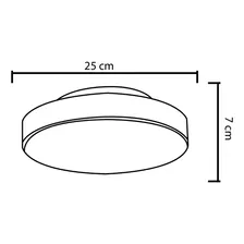 Plafon Para 2 Lâmpadas Redondo 25cm 7651 Jd Molina Fe Foto mini 3