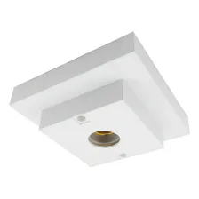 Plafon Plafonier Lustre Quadrado Bocal Porcelana E-27 C/10 Foto mini 1
