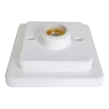 Plafon Quadrado Plafonier Bocal E27 Porcelana Branco 15x6cm Foto mini 1