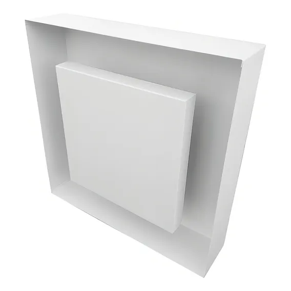 Plafon Sobrepor 40x40 E27 Luz Indireta Cor Branco 110V/220V Foto 1